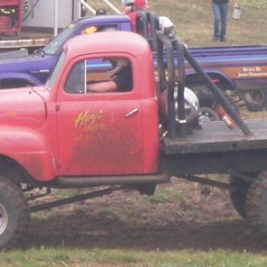 Mud Bog Racing Man Makes Fire
