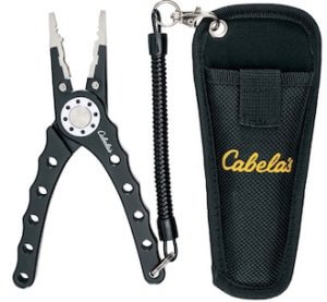 This fly fishing gift photo shows the Cabela's 7-inch Aluminum Pliers.