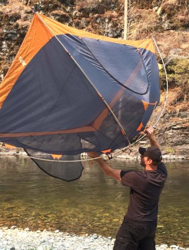 This is an image of the best backpacking tent freestanding construction
