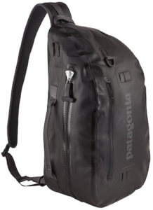 This fly fishing sling pack product photo shows the Patagonia Storefront Sling Pack on a white background.