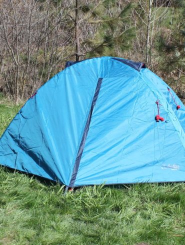 This is an image of the Cabela's Orion 2 Backpacking Tent fully setup.
