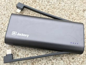 This backpacking gift idea image shows the Jackery Bolt Charger.