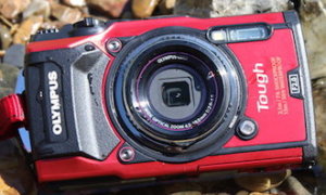 This image shows the Olympus Tough TG-5 camera.