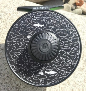 This image shows the i.D decal on the Redington i.D reel.