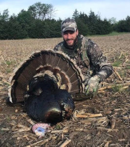 This photo shows a successful wild turkey hunt.