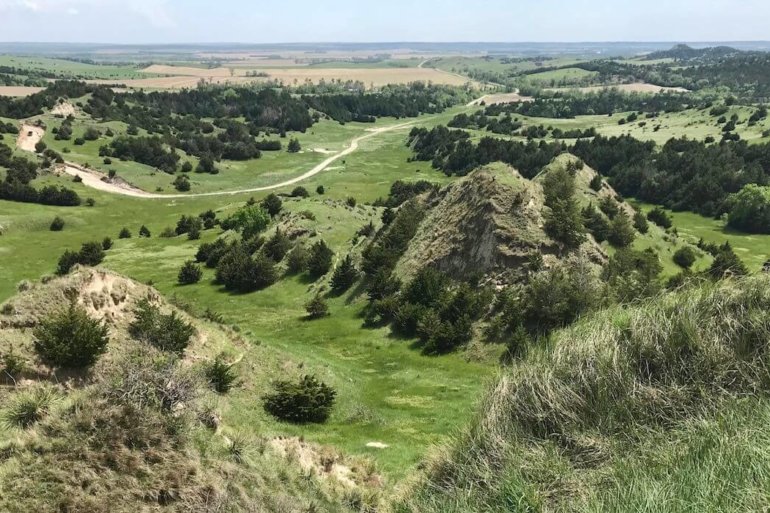 This photo shows some of the Nebraska landscape for spotting and stalking spring turkeys.