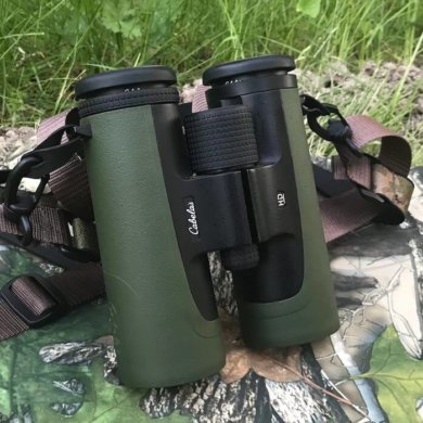 This photo shows the Cabela's Instinct HD 10x42 binoculars.