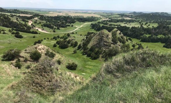 This photo shows Nebraska turkey hunting ground.