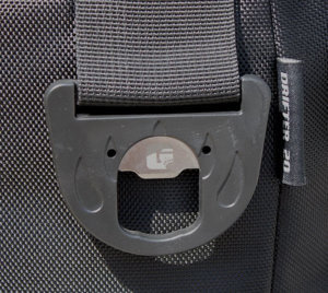 This photo of the Grizzly Drifter 20 cooler shows a closeup of the bottle opener.