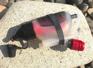 This photo shows the MSR TrailShot portion of the Trail Base Water Filter Kit.