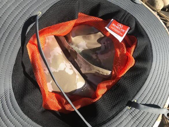 This photo shows the interior of the Shelta Seahawk hat.