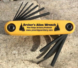 This bowhunting gift photo shows the Pine Ridge Archery Archer's Allen Wrench.