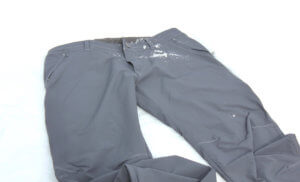 This photo shows the kuhl destroyr pants in the Carbon color option. 