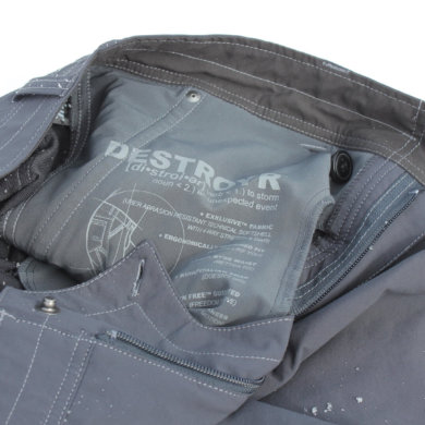 This photo shows the kuhl destroyr pants in a closeup.