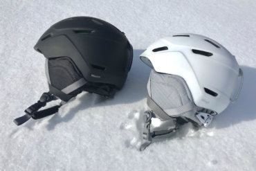 This photo shows the Smith Mission and Mirage Snow Helmets for skiing and snowboarding.
