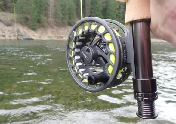 This photo shows a close-up of the Orvis Clearwater II Fly Reel.