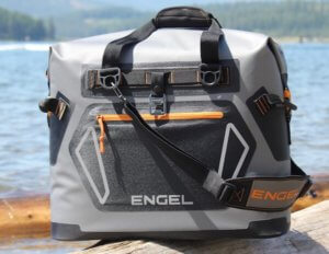 This photo shows the Engel HD30 soft-side cooler.