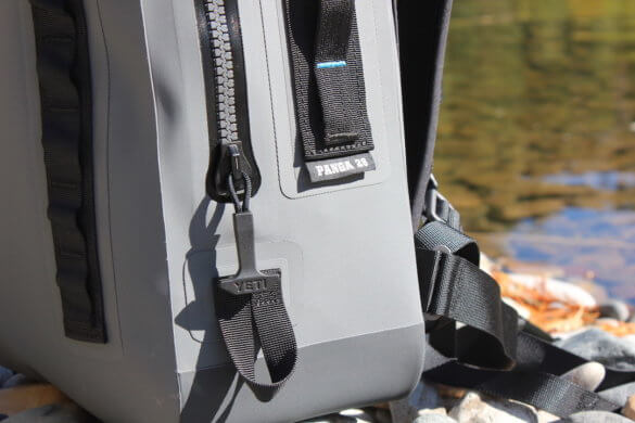 This photo shows the YETI Panga Backpack 28 waterproof zipper.