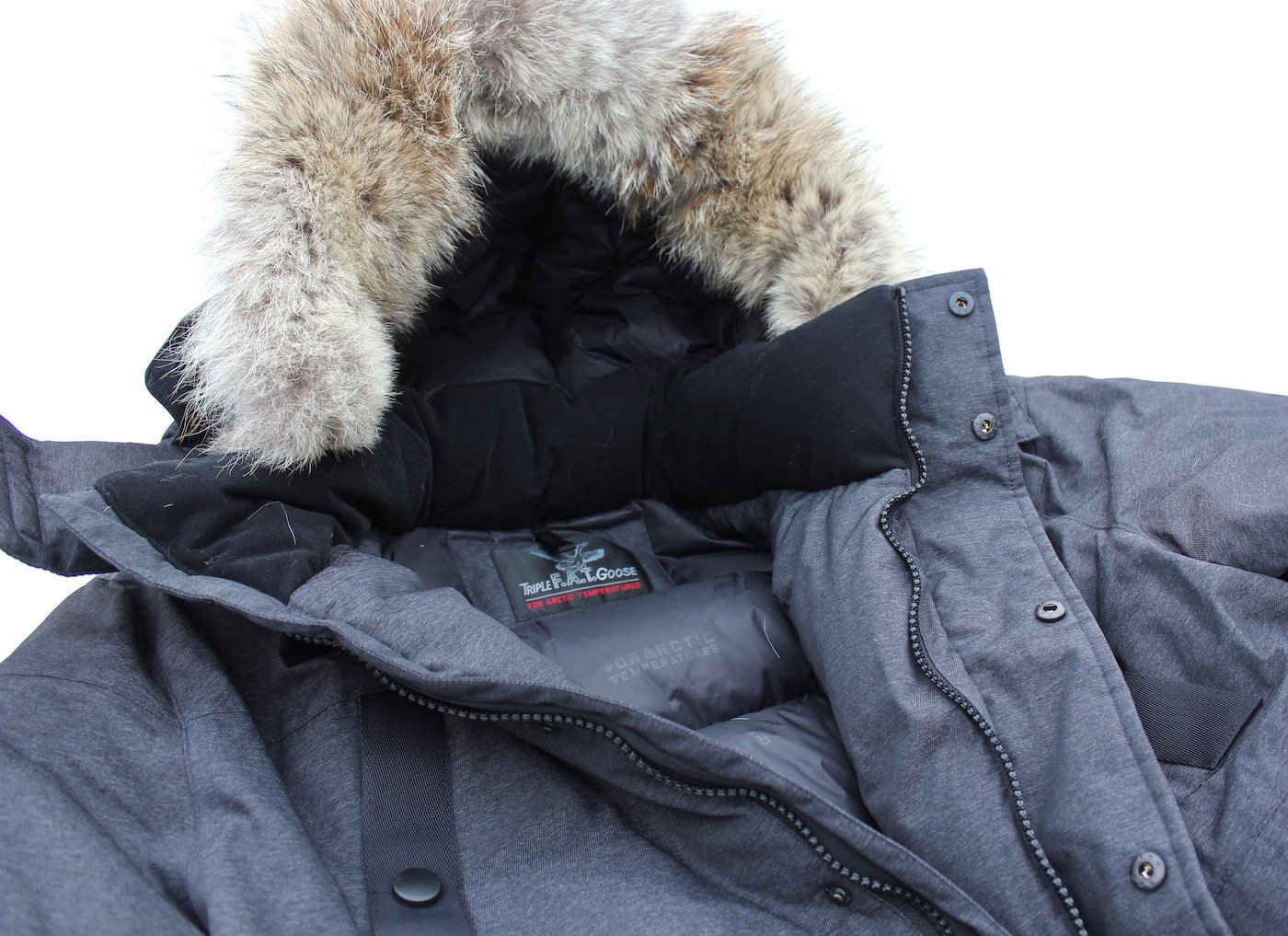 This photo shows the Triple F.A.T. Goose Norden Hooded Bomber Jacket.