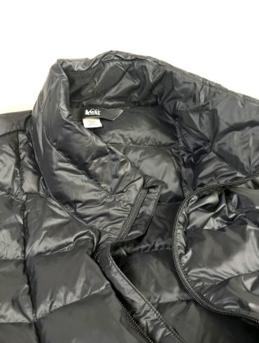 This photo shows a closeup of the men's REI Co-op 650 Down Jacket 2.0.