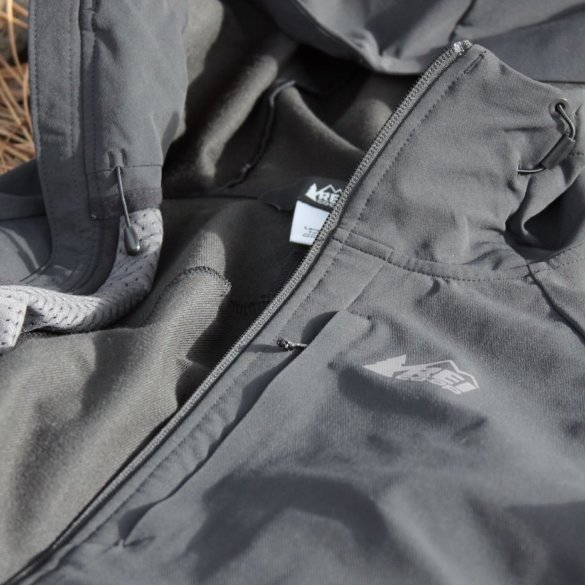 This review photo shows the REI Co-op Activator Soft-Shell Jacket chest pocket.