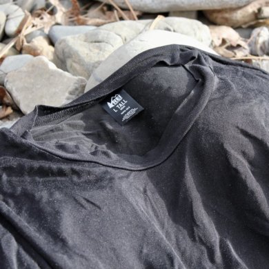 This photo shows the REI Co-op Silk Long Underwear Crew Shirt.