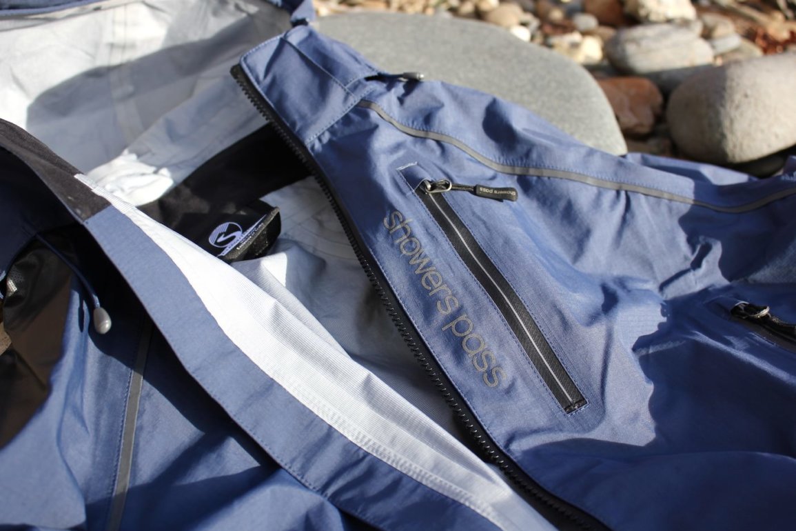 This review photo shows a closeup of the Showers Pass Refuge Jacket.