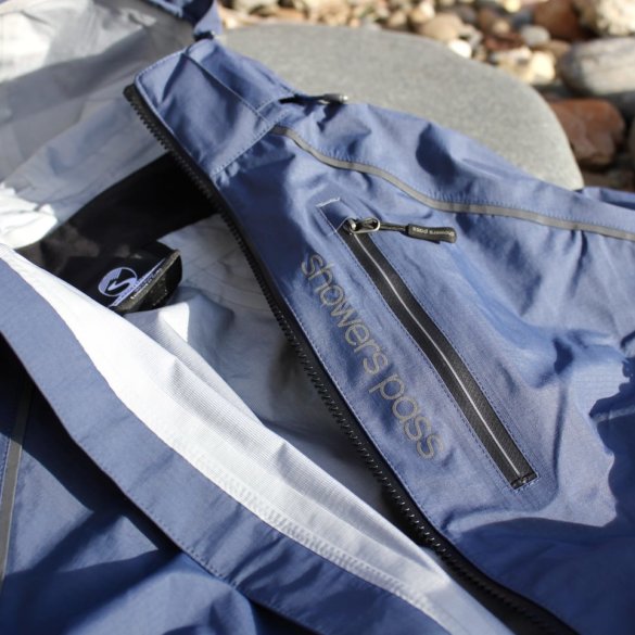 This review photo shows a closeup of the Showers Pass Refuge Jacket.
