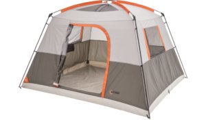 This best camping tents photo shows the Bass Pro Shops Eclipse 6 Person Cabin Tent.