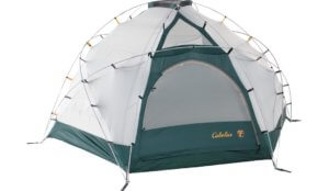 This photo shows the Cabela’s Alaskan Guide Model Geodesic 8-Person Tent.