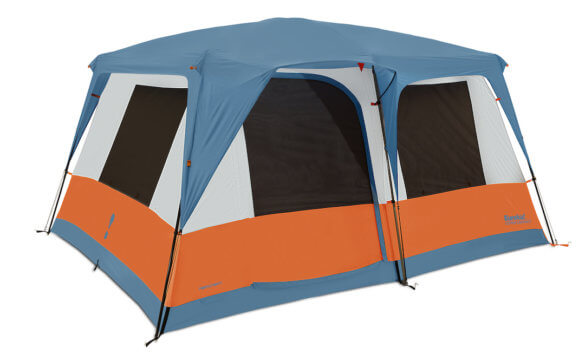 This best camping tents photo shows the Eureka Copper Canyon LX 8-person tent.