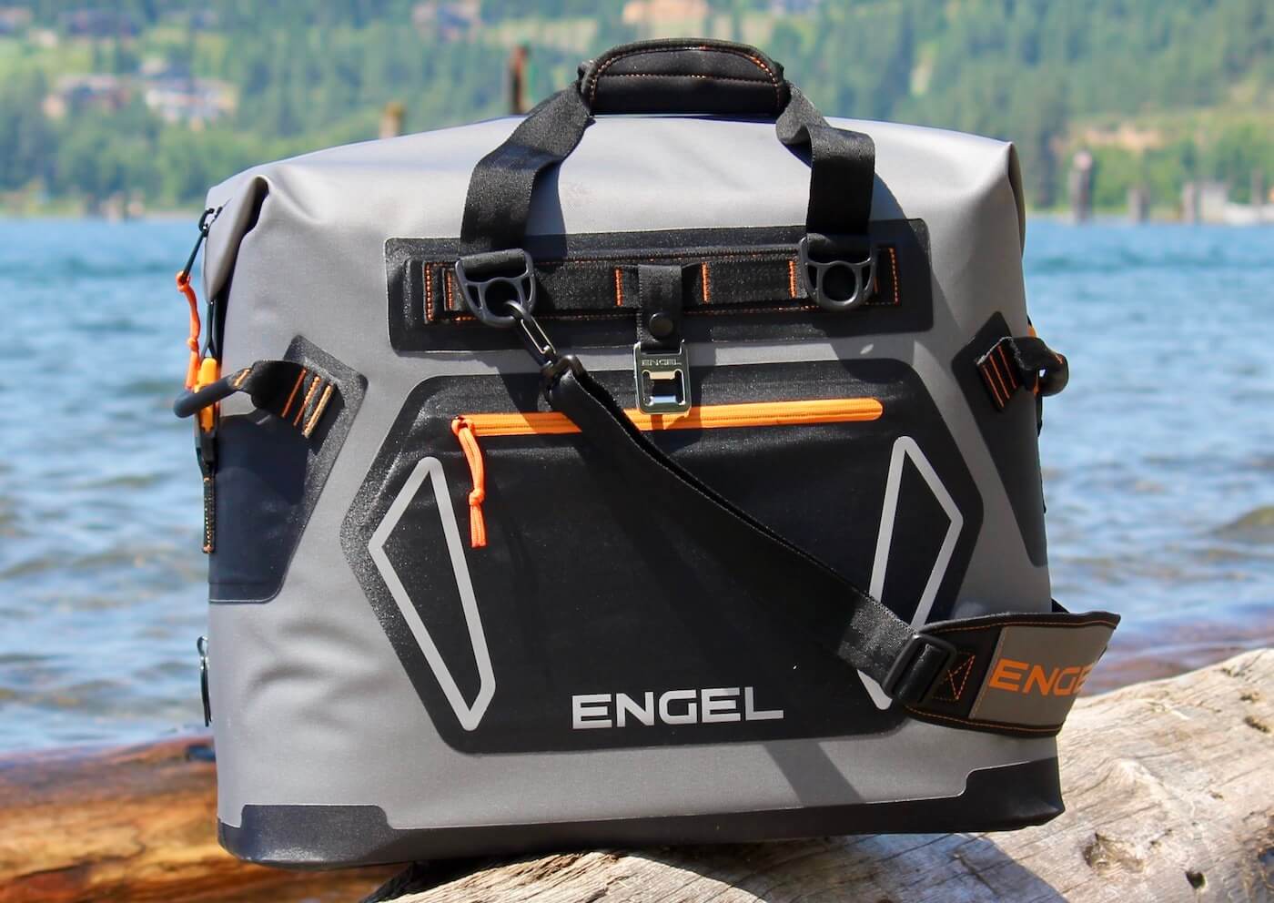 Engel HD30 Waterproof Soft-Sided Cooler Bag with Shoulder Strap Green and Gray 