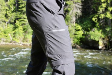 This photo shows the author wearing and testing the Stio Coburn XT Convertible Pants.