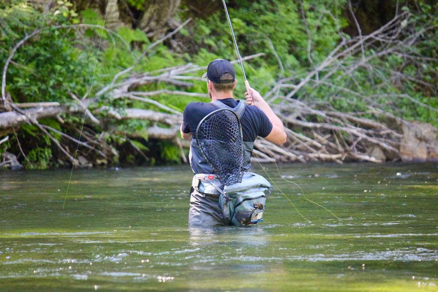 Big Bass Fly Fishing Wildlife Nature Fisherman Hunting River T Shirt 