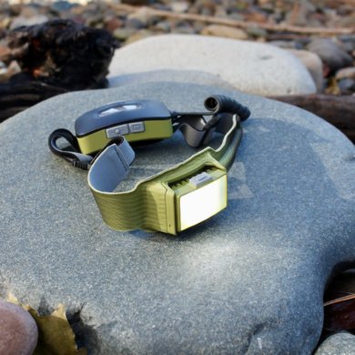 This review photo shows the BioLite HeadLamp 750.