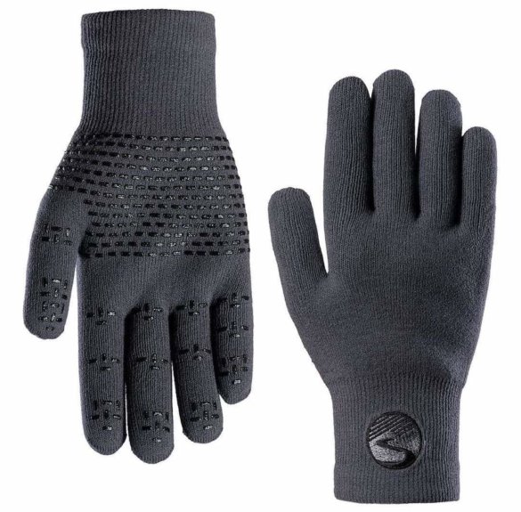 This photo shows both sides of the Crosspoint Waterproof Knit Wool Gloves.