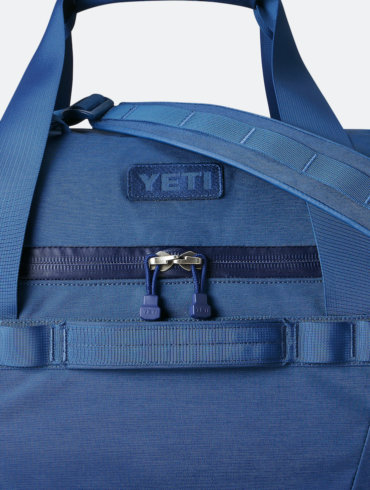 This photo shows a closeup of the new YETI Crossroads 60L Duffel Bag.