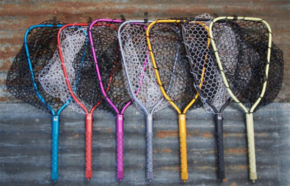 This photo shows the Rising Brookie Net in multiple color options.