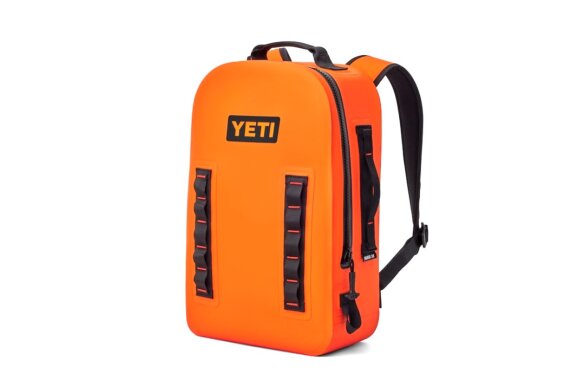 YETI 28L Panga Waterproof Backpack orange/black color option.