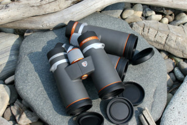 This photo shows the new Maven B1.2 binoculars next to the new Maven B.6 Binoculars.