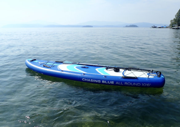 This photo shows the Outdoor Master Chasing Blue Infinite iSUP for paddle board sports and all-around paddling.