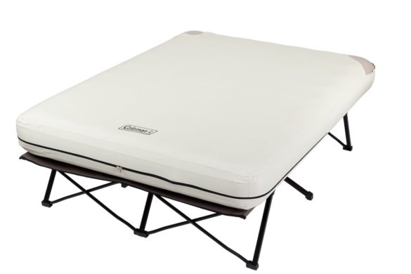 This cot/bed photo shows the Coleman AirBed in the queen size option.
