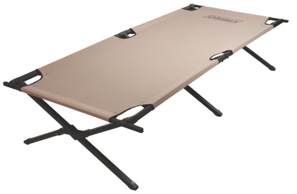 This camping cot photo shows the Coleman Trailhead II Cot.