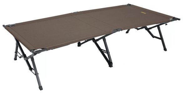 This camping cot photo shows the Cabela's Big Outdoorsman Cot with Lever Arm.