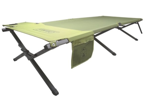 This cot product photo shows the Coleman Trailhead Easy Step Cot.