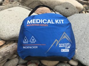 This photo shows an Adventure Medical Kits Backpacker first-aid kit.