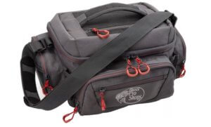 This photo shows the Bass Pro Shops Extreme Series Wide-Top Tackle Bag fishing gear gift.