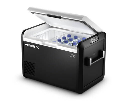 This photo shows the Dometic CFX3 electric cooler.