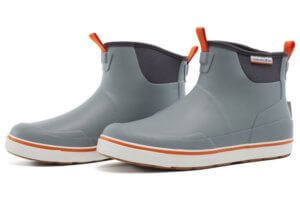 This photo shows the Grundéns Deck-Boss Ankle Boots for fishing. 
