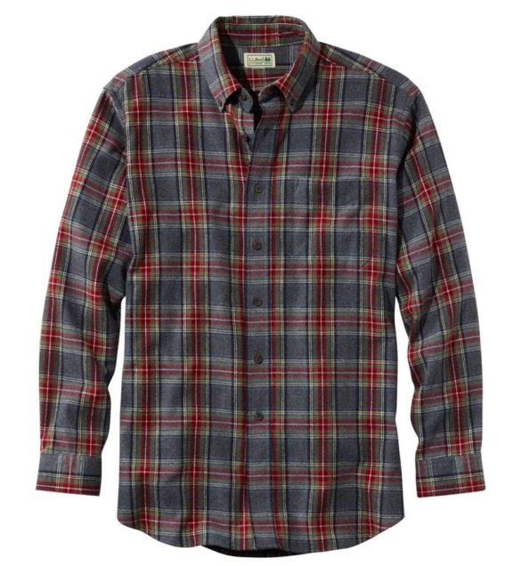 This photo shows the men's L.L.Bean Scotch Plaid Flannel Shirt.